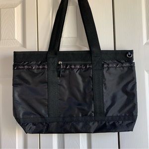 Nautica Captain’s Quarters Rip Stop Water Repellent Tote Black